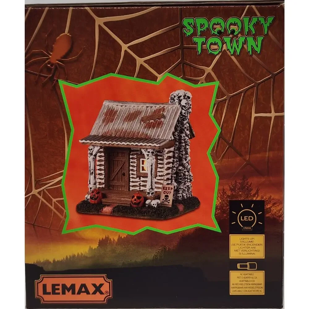 Lemax Spooky Town SKELETON COTTAGE #34081 NRFB 2023 Halloween Lit Table Accent *